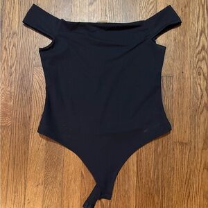 Free People Black Off-Shoulder Bodysuit